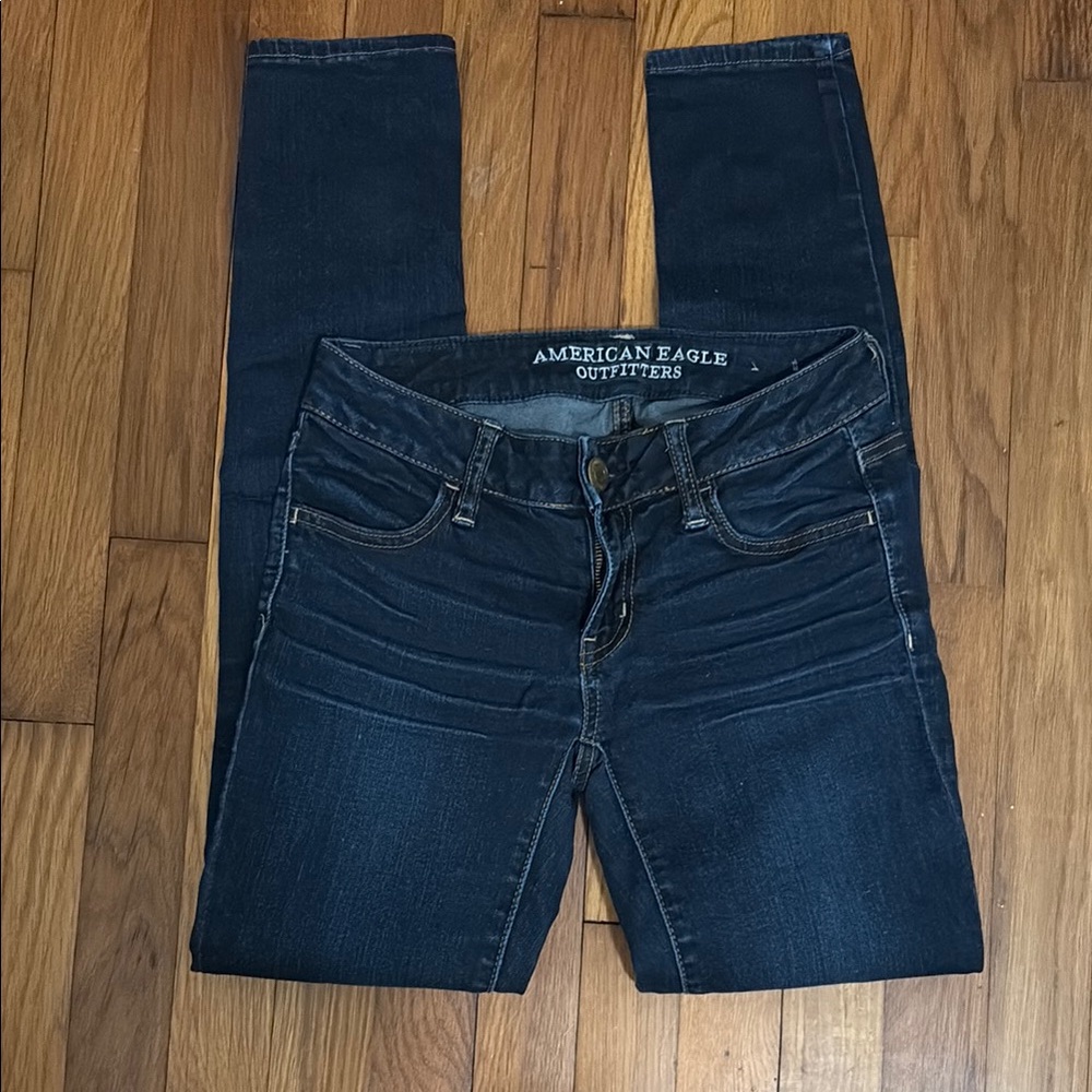 American Eagle Outfitters Blue Skinny Jeans Classic Fit